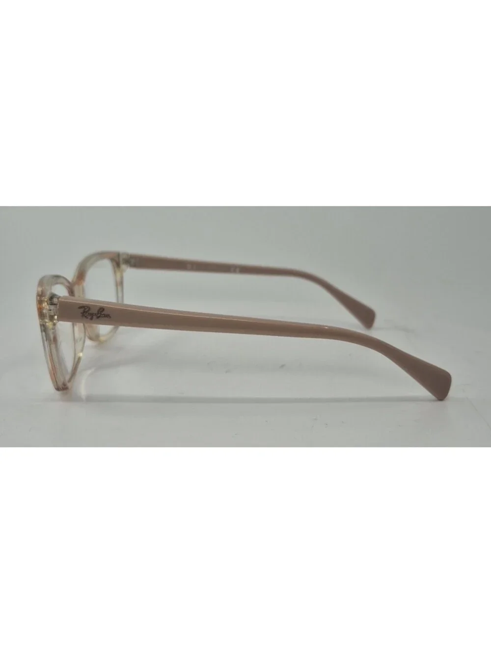 Ray-Ban RB1591 3809 Square Eyeglasses Brown Peach Clear Frames 48-16-130